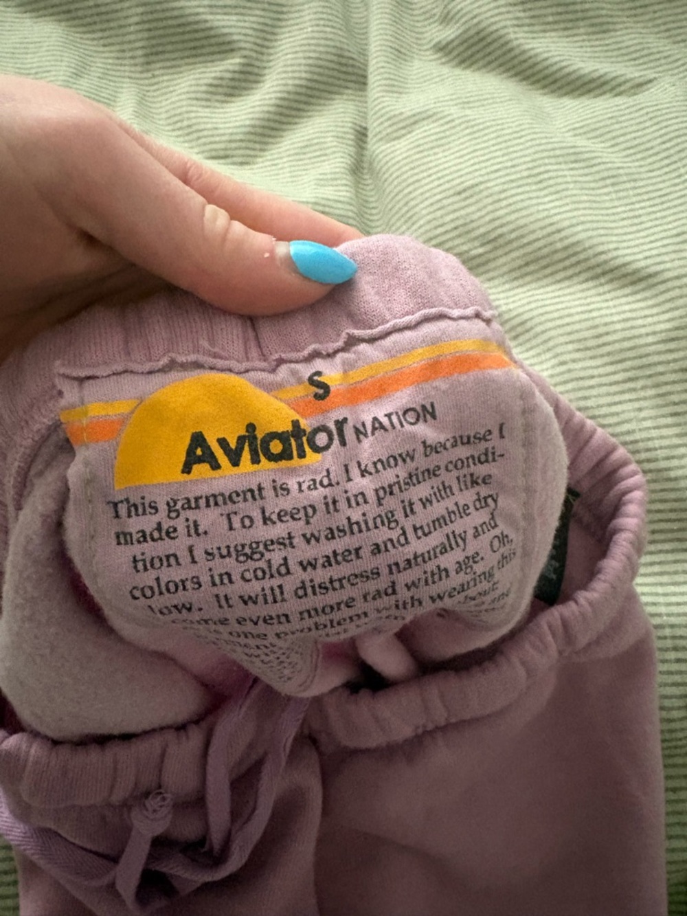 Aviator Nation Purple Graphic Sweatpants - Picture 4 of 4